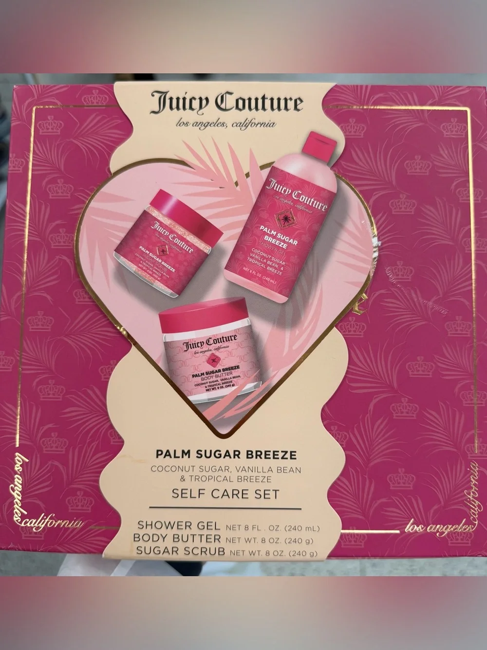 Juicy Couture Palm Sugar Breeze Self Care Set - Hot Pink
